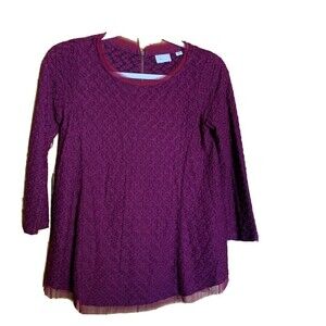 Postmark Anthropologie Womens Size Small Multicolor Textured Stretch Blouse Top